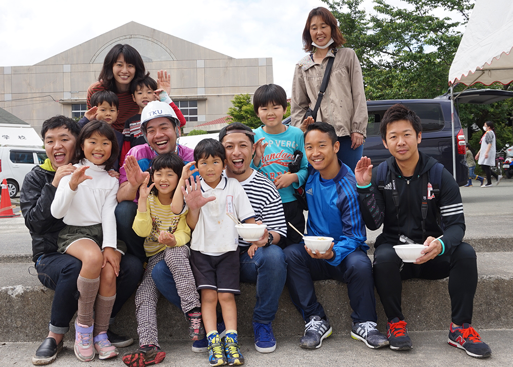 熊本県益城町立安西小学校での炊き出しを行いました　5月10日～12日